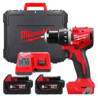 Дриль-шуруповерт акумуляторний безщітковий MILWAUKEE, M18 BLDDRC-502С, 60,5Нм (зарядний пристрій М12-18 FС, 2 акумулятори М18 В5
