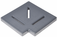 Кутовий елемент Aquaviva KP HKE25-G для переливної решітки 90° 195х22 мм