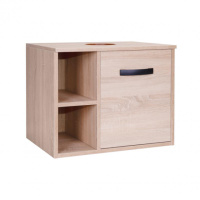 Тумба підвісна Qtap Pisces 600х480х470 Whitish oak зі стільницею QT2579TPL603WO