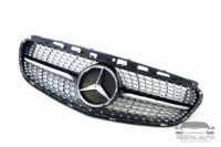 Решетка радиатора на Mercedes E-Class W212 2013-2016 год Diamond ( Черная с хром вставками )