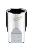 Головка торцева хромована 1/4'' 6гр. MILWAUKEE, 12мм
