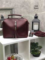 Бордо - стильна якісна сумка Lady Bags на два відділення з двома знімними ременями (0268)