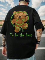 Футболка чорна з ДТФ принтом | 57-033