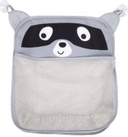 Дитяча сумка-органайзер у ванну кімнату на присоску FreeON Racoon, grey