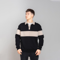 Джемпер Pobedov Dual з коміром Чорно-молочний