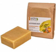 Мыло натуральное с глиной Витаминный комплекс для всех типов кожи, желтая глина апельсин 100 г Флора