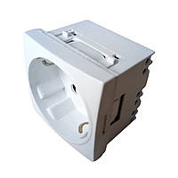 TENCE Розетка модульна 45х45 біла для встановлення в люк, кабель-канал