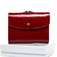 PODIUM Кошелек LR Женский кожа-лак SERGIO TORRETTI WS-11 red