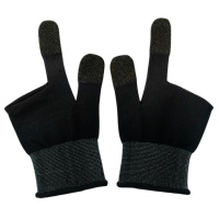 Игровые перчатки Hoco GA21 из серебристого волокна (комплект из 2 шт.) black