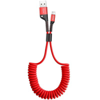 Дата кабель Baseus Fish Eye Spring Data Lightning Cable 2A (1m) (CALSR) (Червоний) - купити в SmartEra.ua