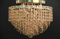 Хрустальная люстра SVLIGHT шестиламповая A21601/6 золото+янтарь