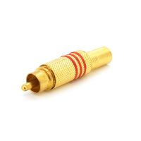 Разъём RCA с пружиной (под болт) латунь, 100шт в упаковке, цена за штуку, Red