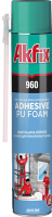 Клей-піна для пінополістиролу і пінопласту Akfix 960мл. 900гр