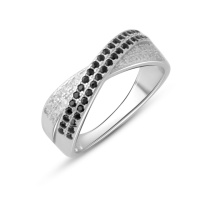 Серебряное кольцо CatalogSilver с фианитами, вес изделия 2,76 гр (2081753) 16.5 размер