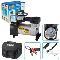 Компресор автомобільний «Ураган» KA-У12040 100psi/12Amp/35л/прикур.+перехідник