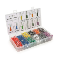 Набор клемм/наконечников 1800шт VE7508 (R-300, B-300, Y-150, Bl-150, O-150, P-150, G-150, W-150, Gr-150, V-150) в боксе