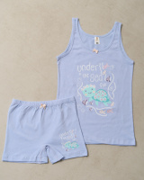 Комплект для дівчинки майка+шортики - Черепашка  5-6, 7-8, 9-10, 11-12 років