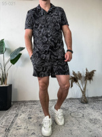 Пляжний костюм - чорний - 55-021