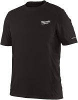 Футболка MILWAUKEE, WWSSBL-XL дихаюча з коротким рукавом, чорна (розмір XL)