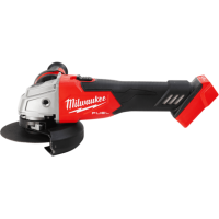 Шліфмашина кутова акумуляторна безщіткова MILWAUKEE, M18 FSAG125X-0, діаметр 125мм (каркас, антивібраційна бічна рукоятка, захис