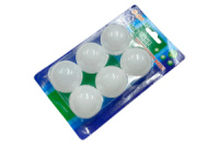 Набор мячей для настольного тенниса белые оранжевые на блистере 6ед (97822)