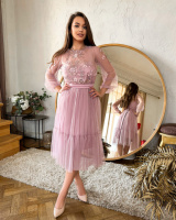 Коктейльна Сукня Ліф Вишивка 22050 Фрезова