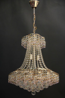 Хрустальная люстра SVLIGHT девятиламповая A17016/9 золото+белый+розовый