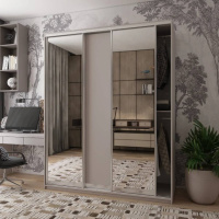 Шкаф-купе Doros Сити Лайт Кашемир 1 ДСП/2 зеркала 180х60х225 (80736368)