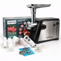 Мясорубка Rainberg RB-672 3000W электрическая с реверсом и соковыжималкой, мясорубка электрическая металл