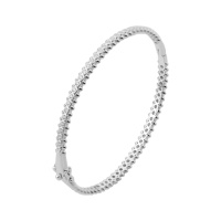 Серебряный браслет CatalogSilver с фианитами, вес изделия 12,52 гр (2176510) 18 размер