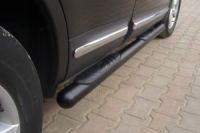 Боковые трубы Black (2 шт., нержавейка) для Nissan Qashqai 2007-2010 гг