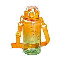 Пляшка для води спортивна 1 л з мундштуком і ремінцем, помаранчевий