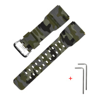 Ремінець Casio accessories для G-Shock GG-1000/GWG-100/GSG-100 Camo Green поліуретановий 21,5 см