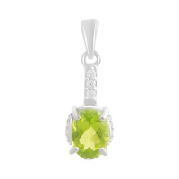 Серебряная подвеска CatalogSilver с хризолітом (60002178)