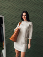 Тепла сукня з двосторонньої ангори «Debra» оптом | Норма Бежевий, 46-48