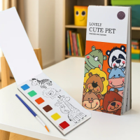 Альбом «Сute pet» для раскрашивания с акварельными красками раскраска с кисточкой и красками для творчества
