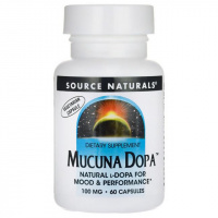 Мукуна Жгучая, Mucuna Dopa, Source Naturals, 60 капсул