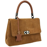 Жіноча замшева сумка із замком Італія 77856C