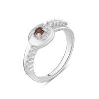 Серебряное кольцо CatalogSilver с натуральным гранатом 0.142ct, вес изделия 3,11 гр (2104100) 17 размер