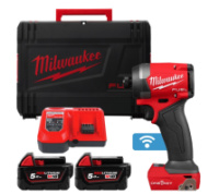 Шуруповерт ударний акумуляторний безщітковий 1/4« HEX MILWAUKEE, M18 ONEID3-502X, 226Нм (зарядний пристрій M12-18 FC, 2 акумулят