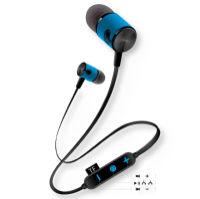 Наушники с Bluetooth/MicroCD (Магнитные, спортивные, мощные) MG-G20 Синий