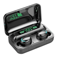 Навушники бездротові F9-5 Bluetooth Black з зарядним кейсом