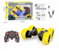 Машинка на радіокеруванні 2,4G, 14,5см, трюкова, гумові колеса, світло, USB-зарядне, акум,