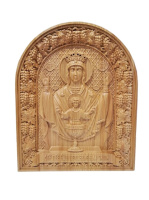 Різьблена ікона Пресвятої Богородиці «Невипивана Чаша» № 8000