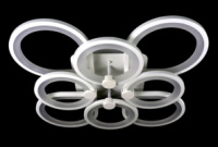 Люстра потолочная LED с пультом A2477/4+4-wh Белый 11х54х67 см.