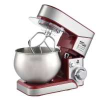Кухонний тістоміс міксер 3в1 3500 Вт на 6 літрів Zepline з нержавіючої сталі ZP-105 Червоний