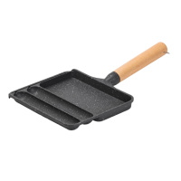 Сковорода прямоугольная на 3 секции с антипригарным покрытием серая HP39572C