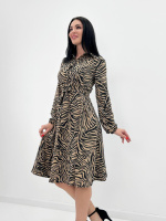 Повсякденна сукня міді «Kate» оптом | Батал | Разпродаж моделі Капучіно, 50-52