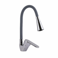 Змішувач для кухні Lidz Tani 008F3 з гнучким виливом (k40) LDTAN008F3GCR39507 Chrome/Grey