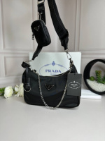 Женская Сумка Prada Re-Nylon Pochette   wb044    Black